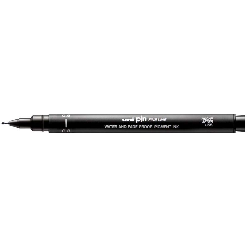 Feutre technique uniball pointes calibrees 0,8mm encre noir trace net et precis