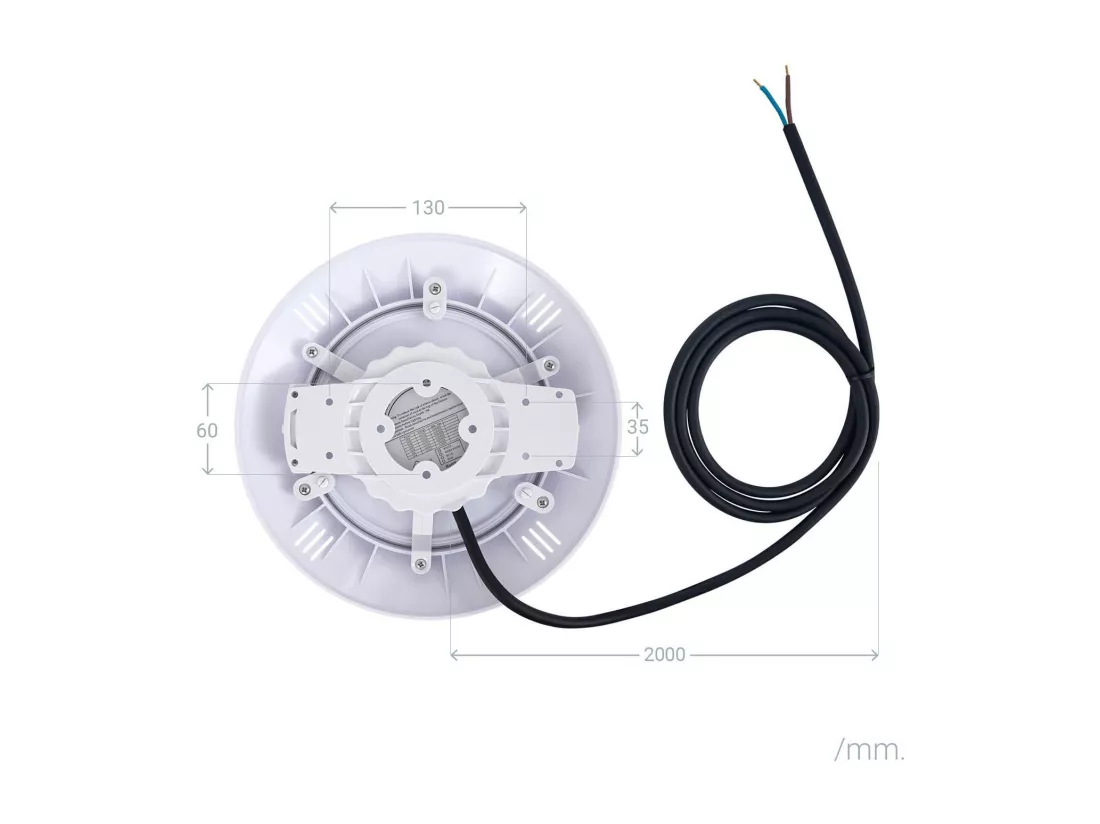 Spot LED Piscine en Saillie Submersible 12V DC IP68 35W 6000K Blanc froid