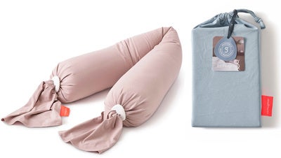 bbhugme Gravid- og Ammepute inkl. Trekk, Dusty Pink/Eucalyptus