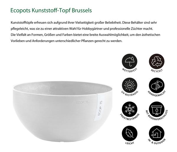 Ecopots Kunststoff-Topf Brussels, rund