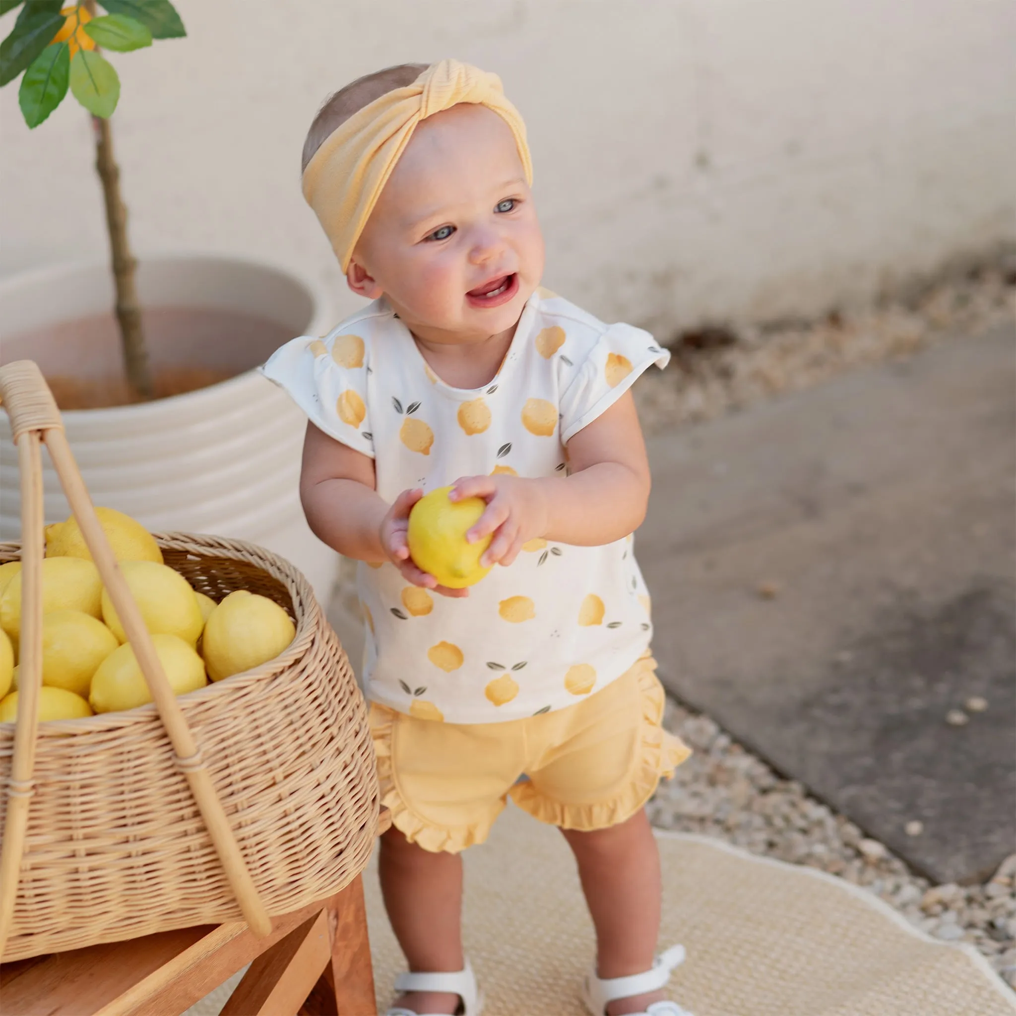 Firsts par Petit Lem Ensemble Short Citron 3-24mois