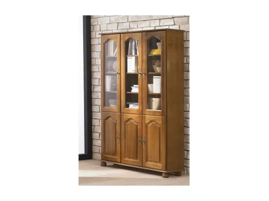 Bibliothèque Chêne 6 Portes L. 120 cm