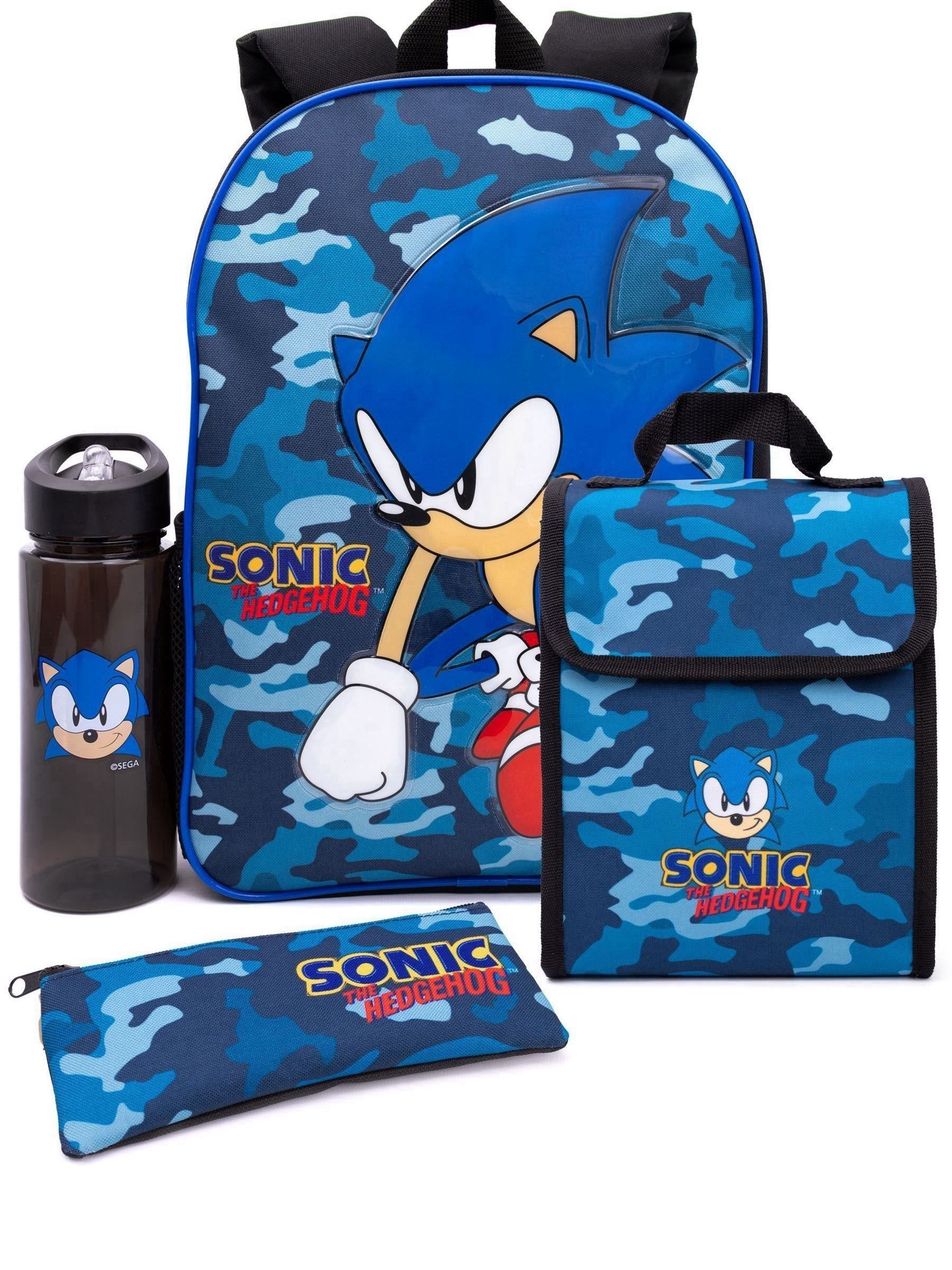 Vanilla Underground Sonic the Hedgehog Boys Sonic Placement 4-delige back to schoolset met camouflageprint