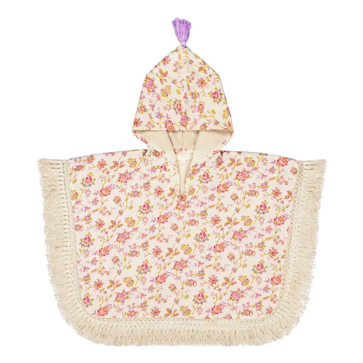 Louise Misha Poncho de bain Mael en coton bio | Crème