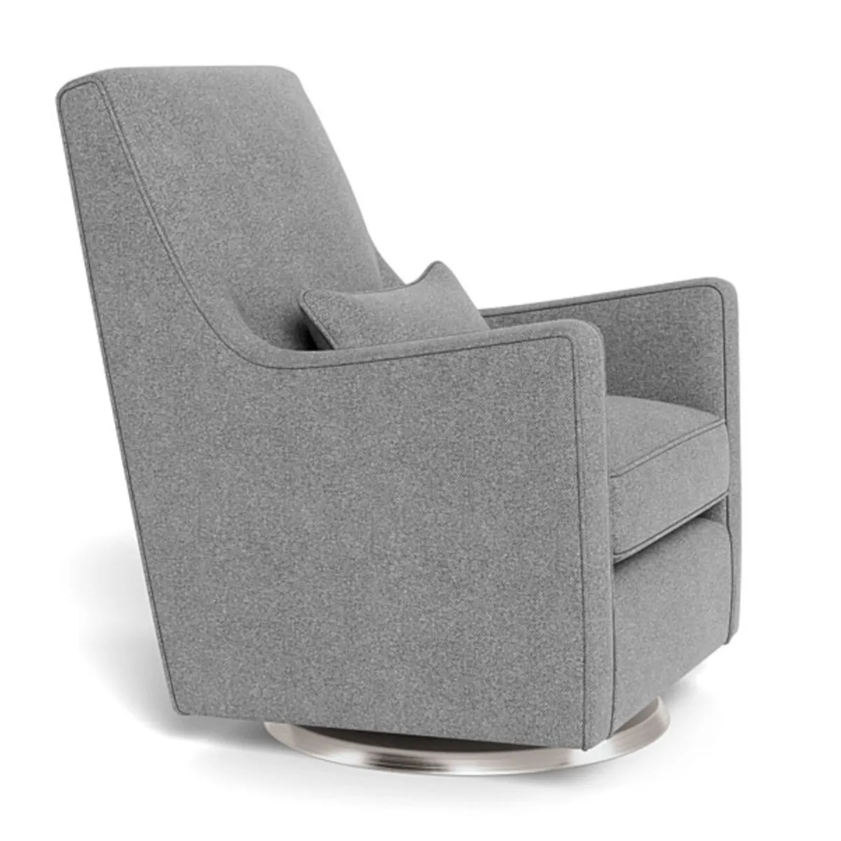 Monte Fauteuil Berçant et Pivotant Luca - Pepper Gris  Argent