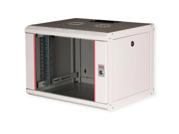 ROLINE 26.21.0000, Vægmonteret stativ, 7U, Nøglelås, Rack skinner, 14,5 kg, Grå