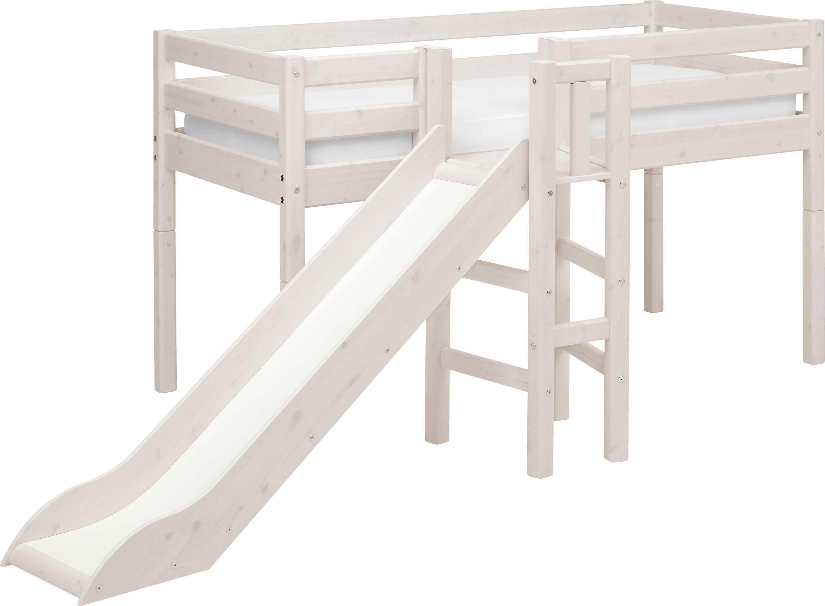 Flexa CLASSIC Halbhochbett - White Wash / B: 174.0 cm x T: 242.0 cm x H: 120.0 cm