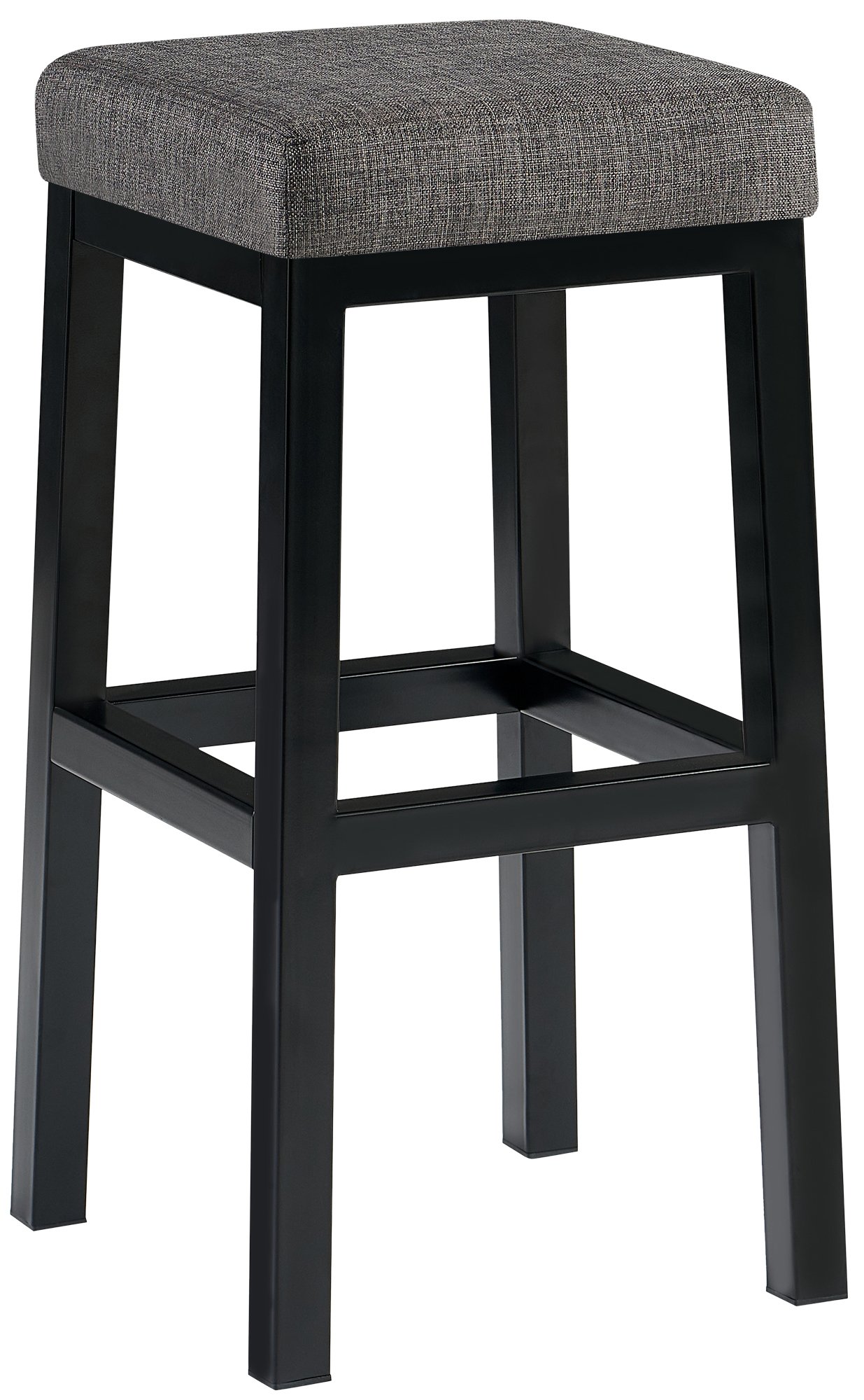 CLP Barhocker Taylor I Sitzhöhe 78 cm I Gepolsterter Barstuhl mit Stoffbezug I Tresenhocker mit schwarzem Metallgestell
