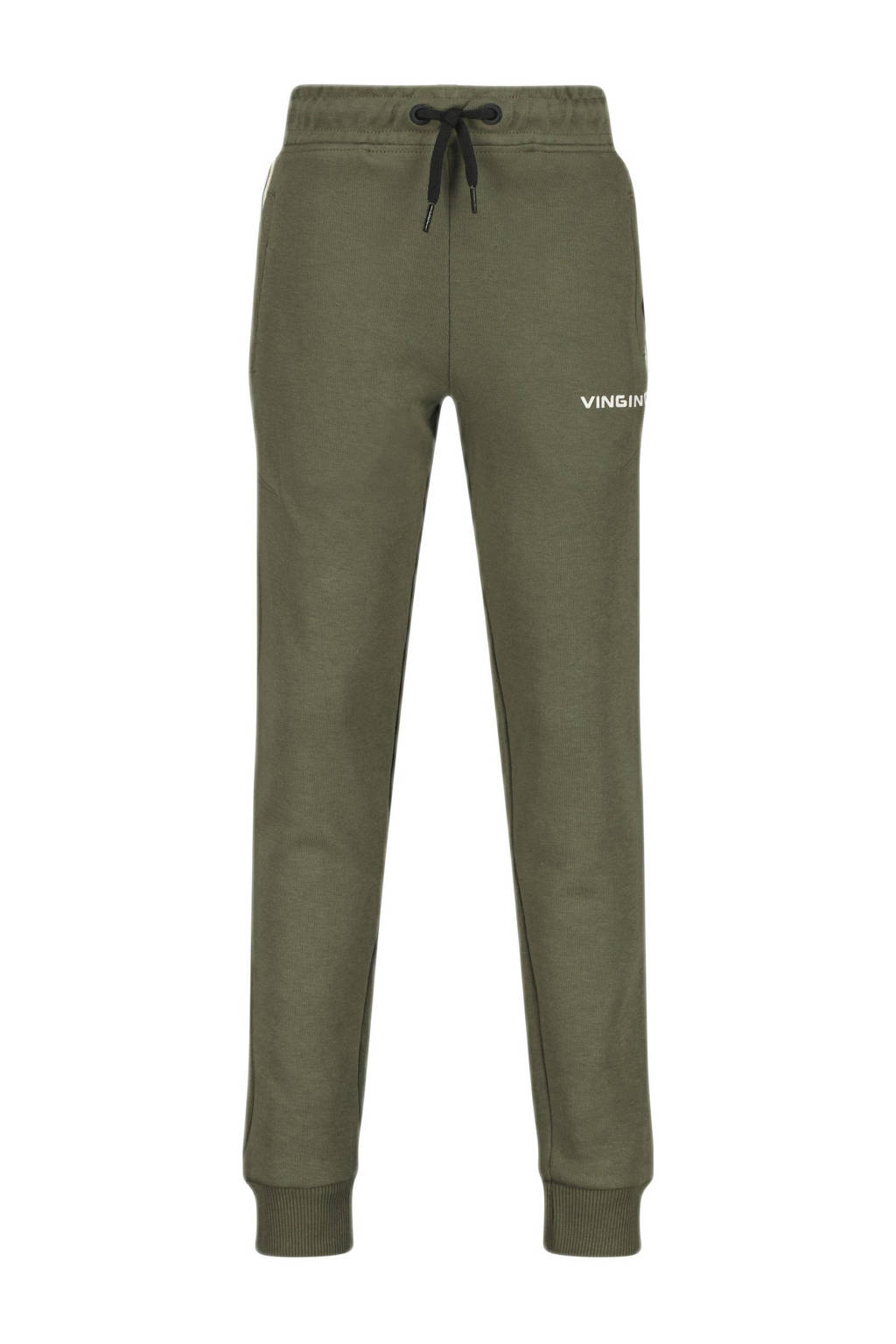 Vingino skinny joggingbroek Slock met tekst groen