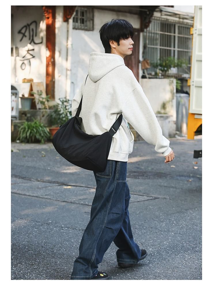 Hikuozy - Nylon Messenger Bag met kattenprint