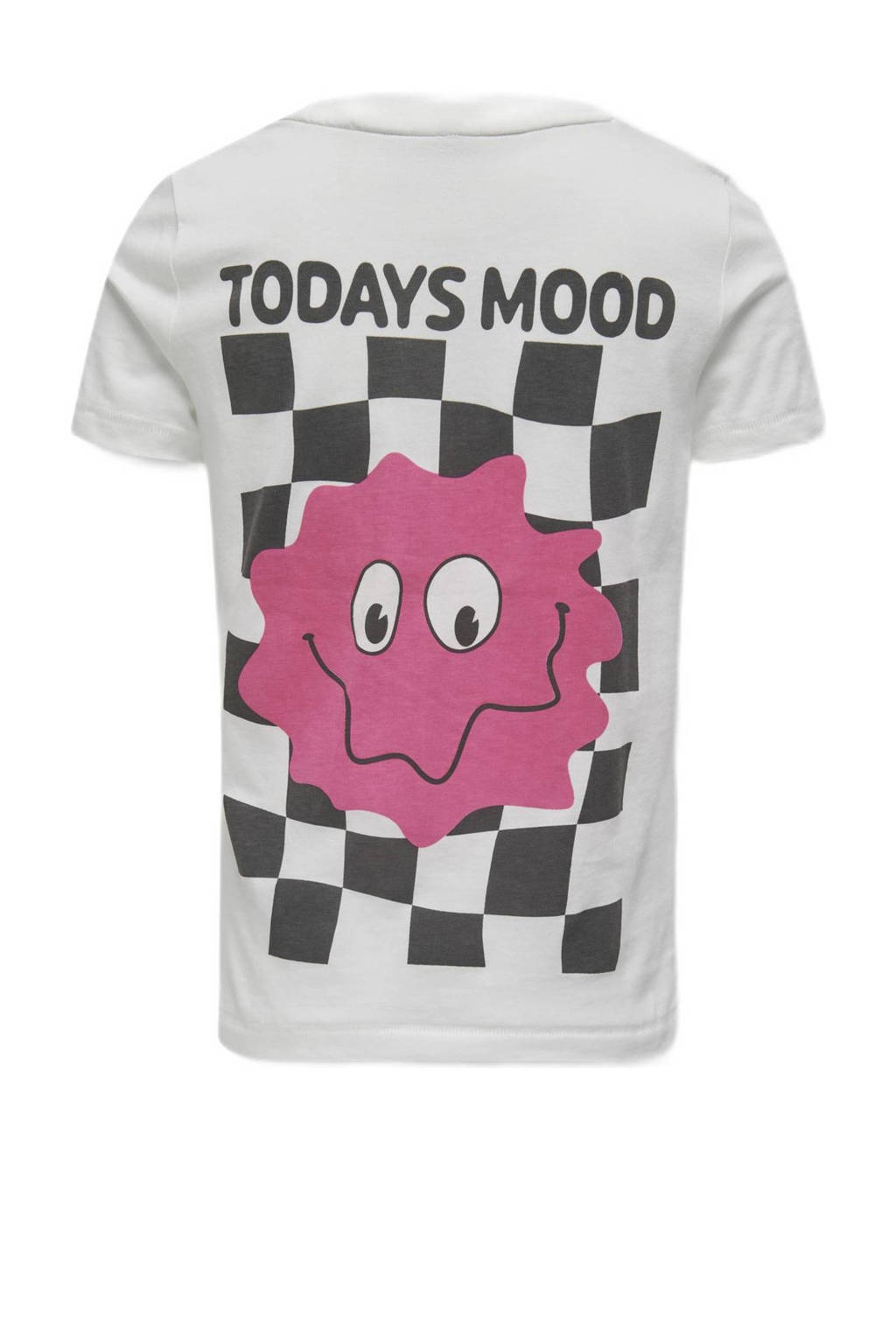 ONLY T-shirt KOGLANA met backprint offwhite
