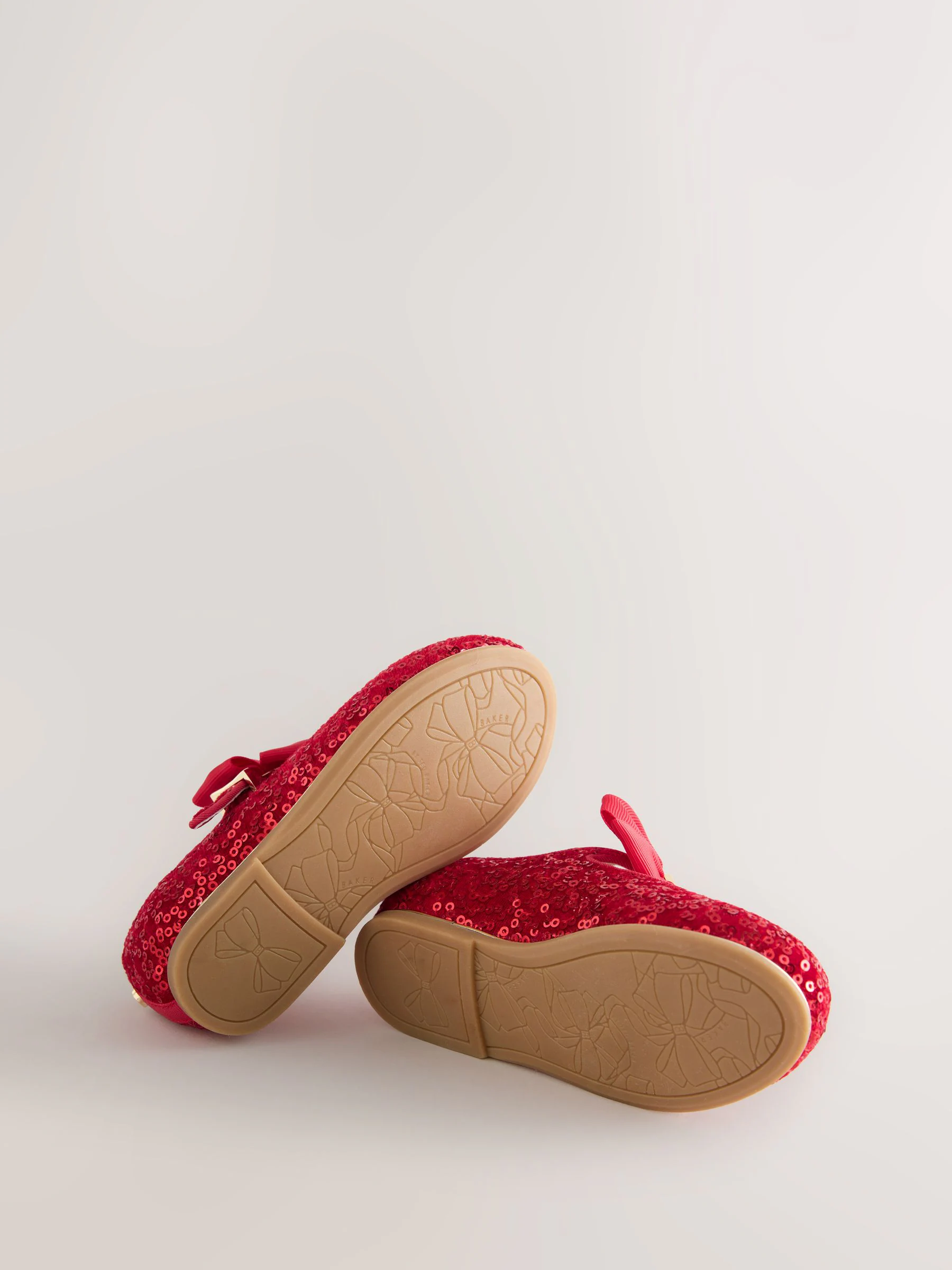 Rood lovertjes - Baker By Ted Baker Mary Jane gelegenheidsschoenen met strik voor meisjes