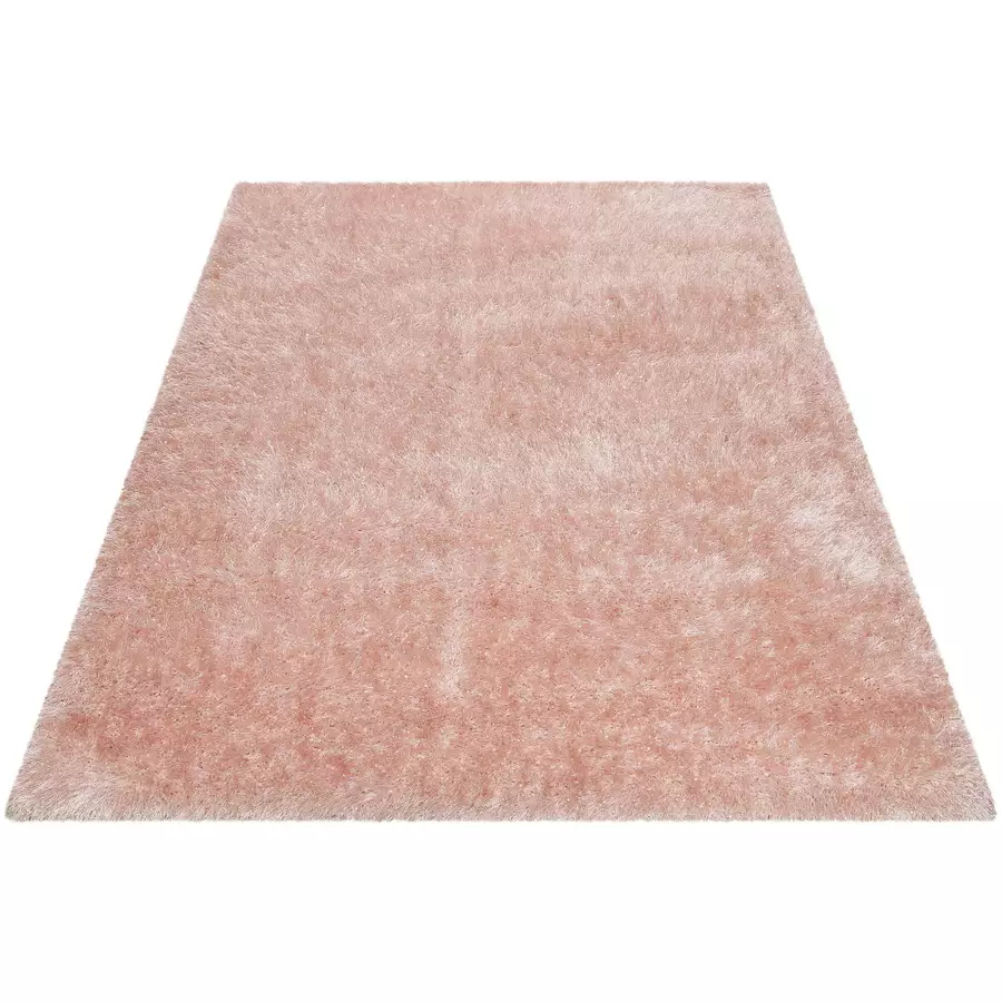 Wecon home Hochflorteppich Shiny Touch rosa