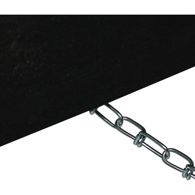 Krijtstoepbord, hout, 70x135cm, zwart