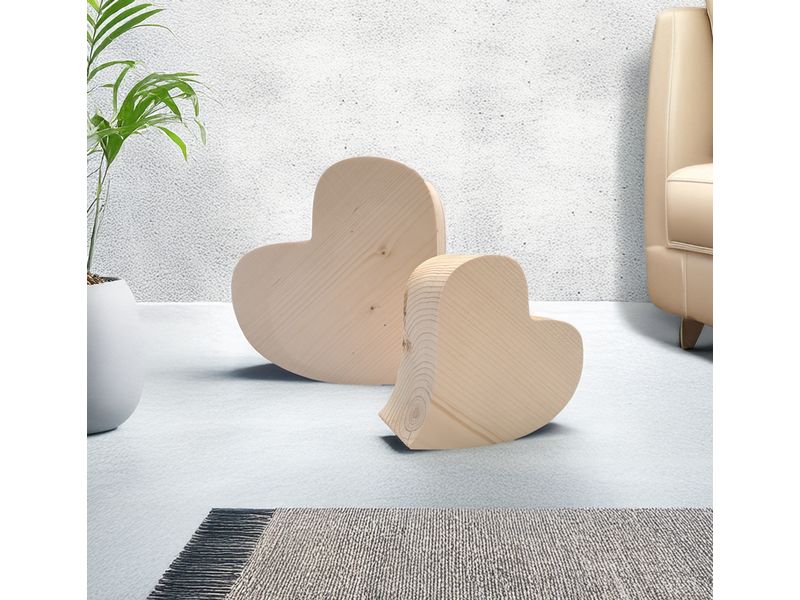 Holz Zollhaus Aufsteller Massivholz Herz klein Bastel- und Dekomaterial