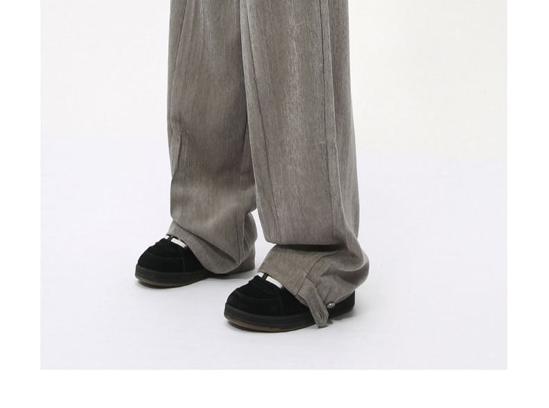 FAERIS - Hoge taille, effen, wijde broek