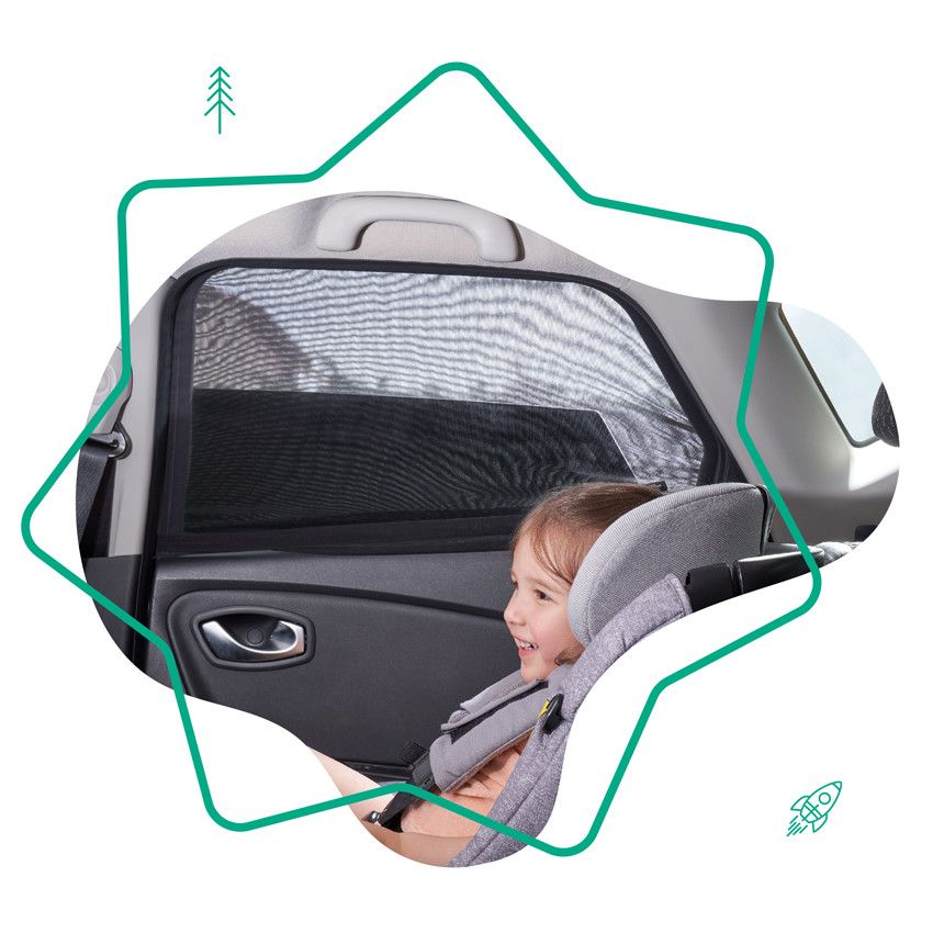 Pare-soleil auto chaussettes - Ecru