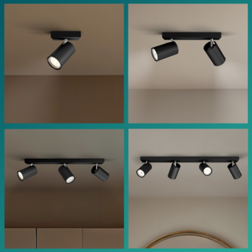 Philips opbouwspot Kosipo zwart