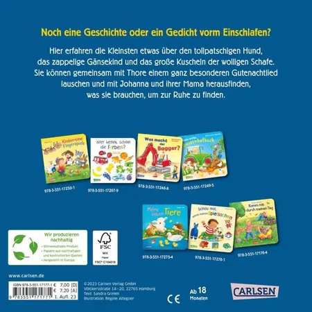 Carlsen Verlag Meine erstes Schlummerbuch