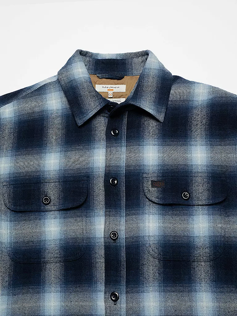 NUDIE JEANS Overshirt GLENN blau