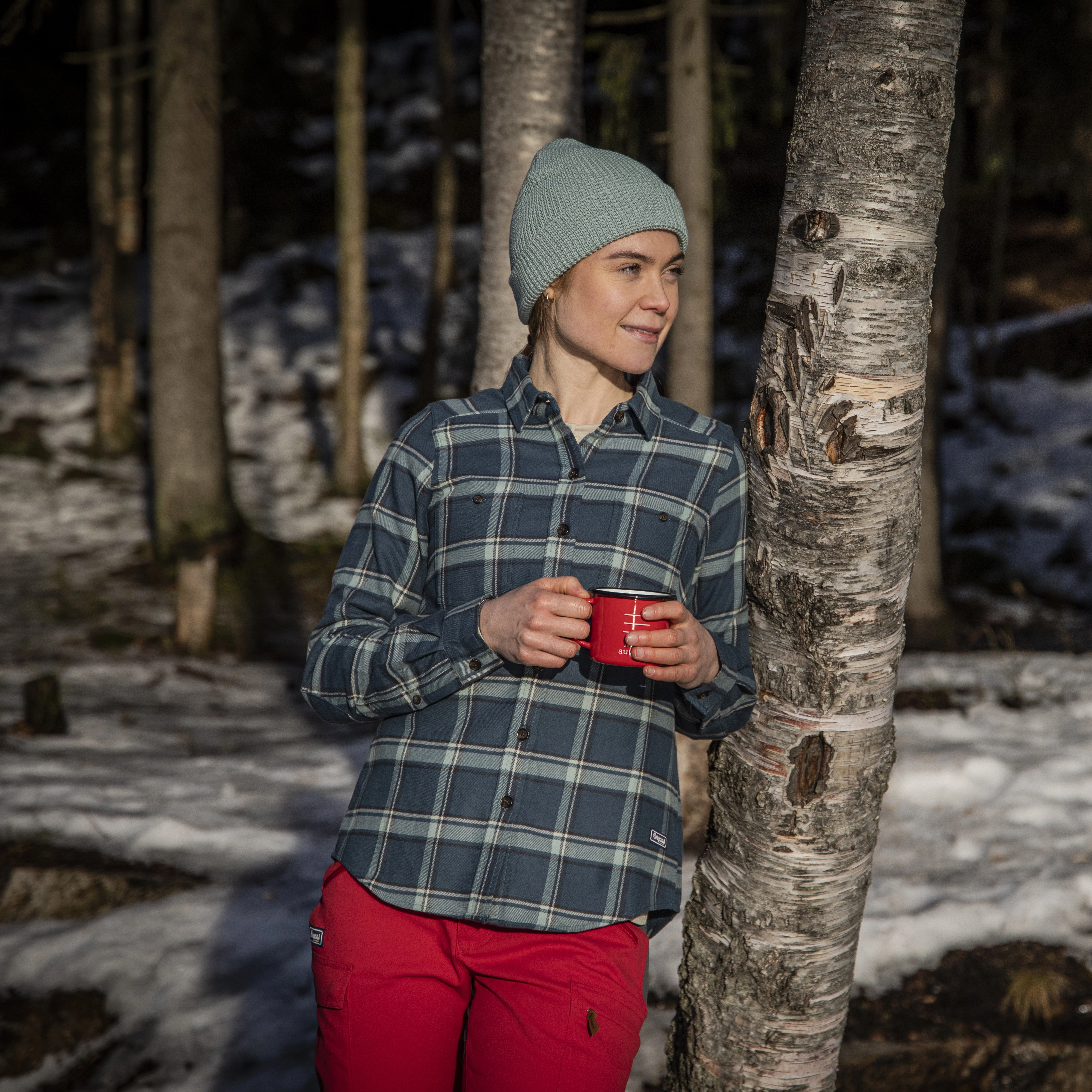 Tovdal W Shirt Orion Blue / Misty Forest Check