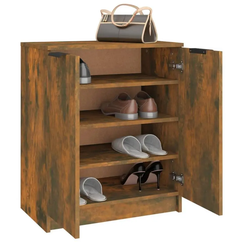 vidaXL - Schoenenrek - Bruin - Bewerkt hout