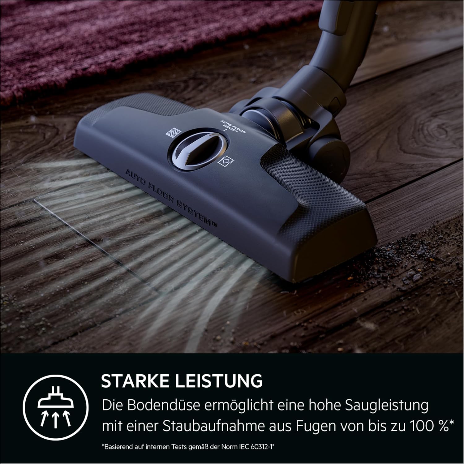 AEG CLEAN 6000 ÖKO Staubsauger mit Beutel, Hohe Saugleistung, Zusatzdüsen, XL-Räder, Edelstahl-Teleskoprohr, aus 65% Recyclingmaterial, 12 m Kabel, 850 Watt, Zubehör, Grau, AB61C1OKO