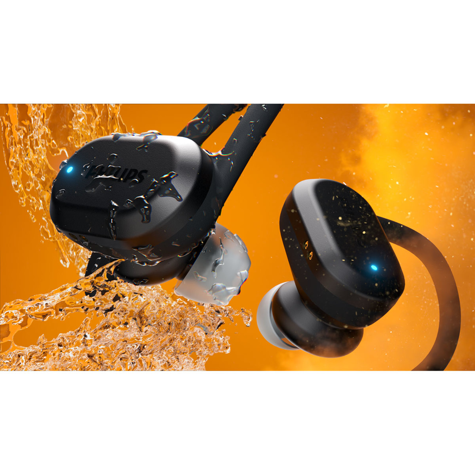 Philips GO Sports TWS Draadloze Koptelefoon Zwart
