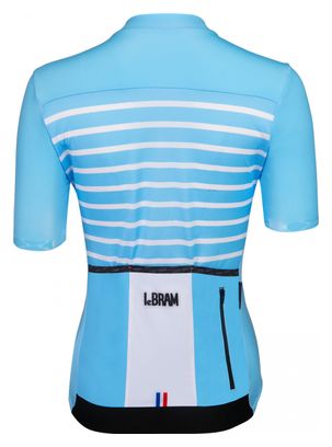 Maillot Manches Courtes Femme LeBram Ventoux Bleu Ciel Coupe Ajustée