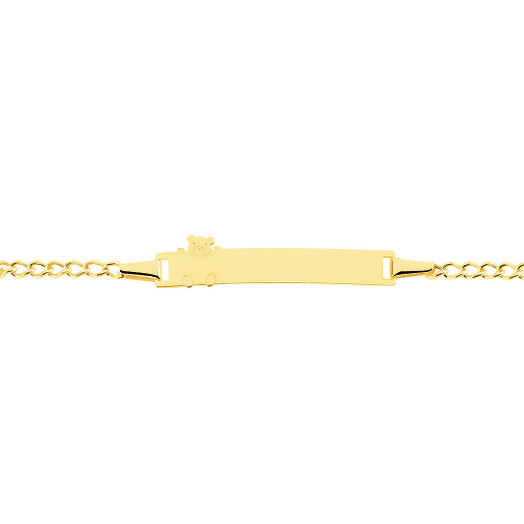Bracelet Identité Etheline Maille Gourmette Or Jaune