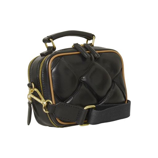 Belsac Nickeline Crossbody Taske, Sort/Beige