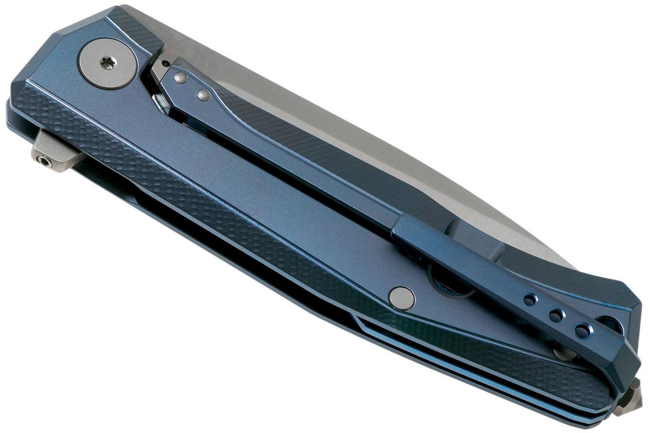 LionSteel Myto MT01-BL Blue Titanium zakmes, Molletta design