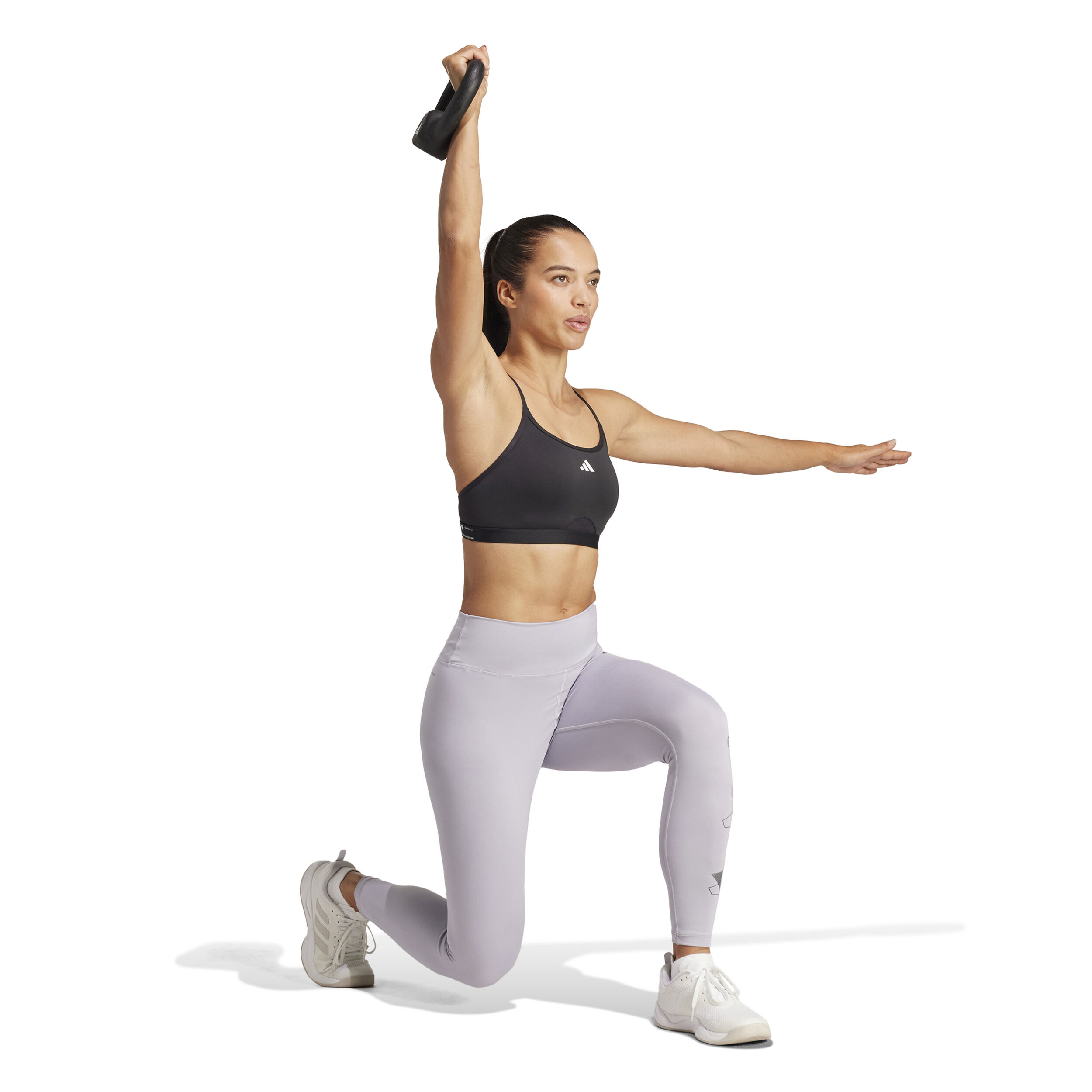 adidas Aeroreact Training 3 Stripes Soutien-gorge Sport Femmes - Noir