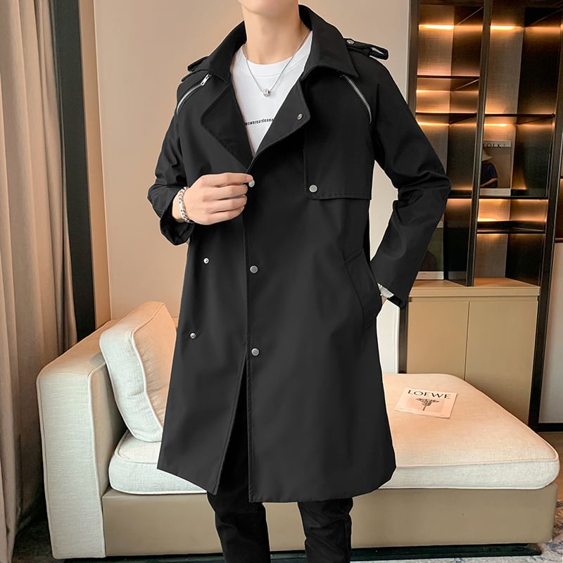 Bay Go Mall - Lange trenchcoat met knoopsluiting