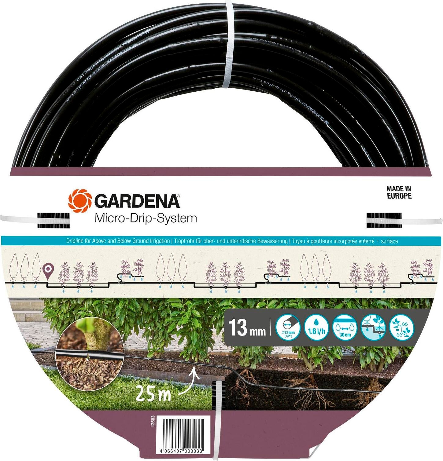 Gardena Micro Drip systeem druppelaar startset heggen en struiken 25 m