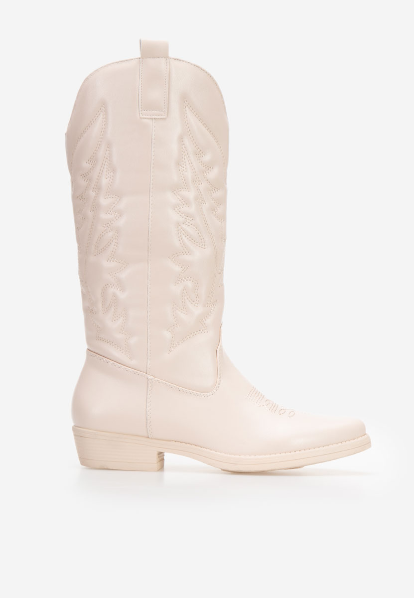 Bottes cowboy femme beige Venezuela