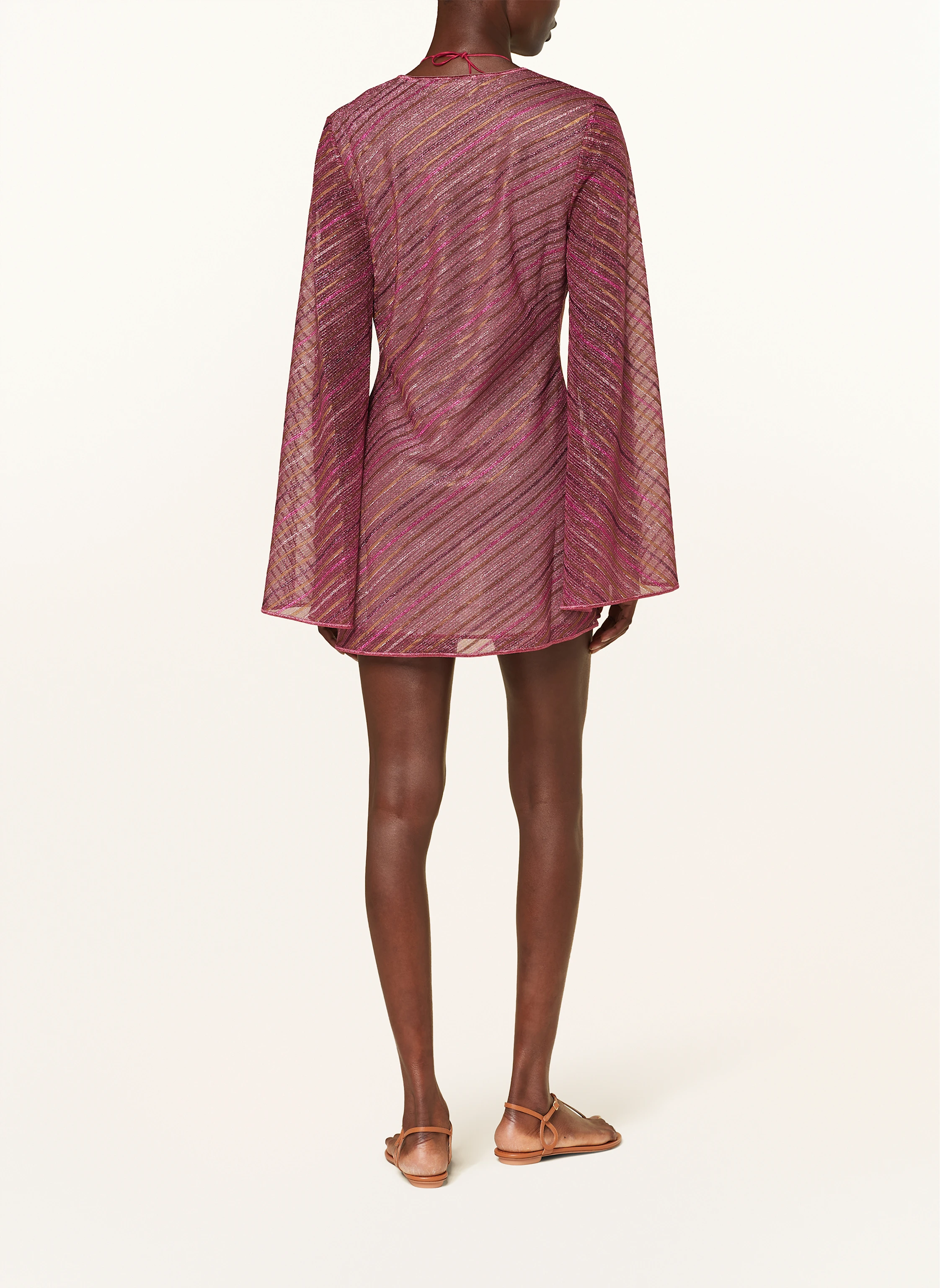 Oséree Strandkleid SHINY STRIPES mit Glitzergarn
