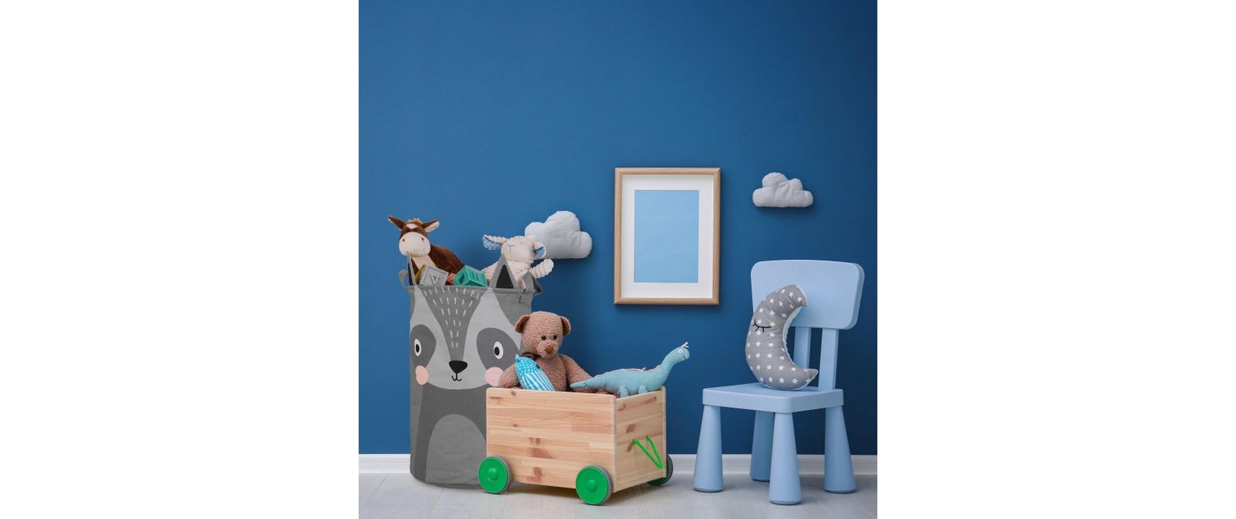Spielzeugkorb gross WaschbärRunder Aufbewahrungskorb für das Kinderzimmer