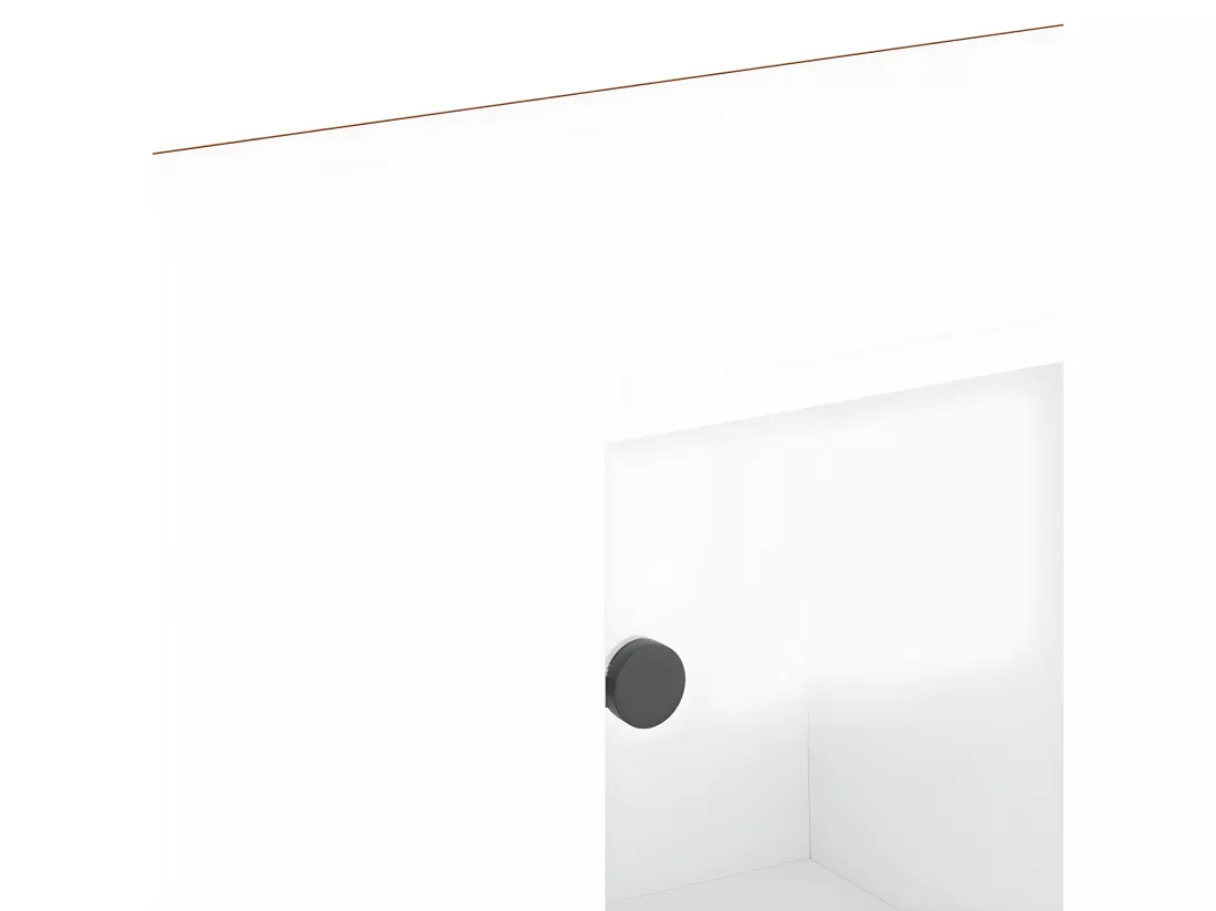 Bibliothèque avec portes blanc 204x37x75 cm bois d'ingénierie
