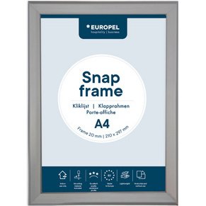 Cadre porte-affiche premium, A5, 20 mm, argent