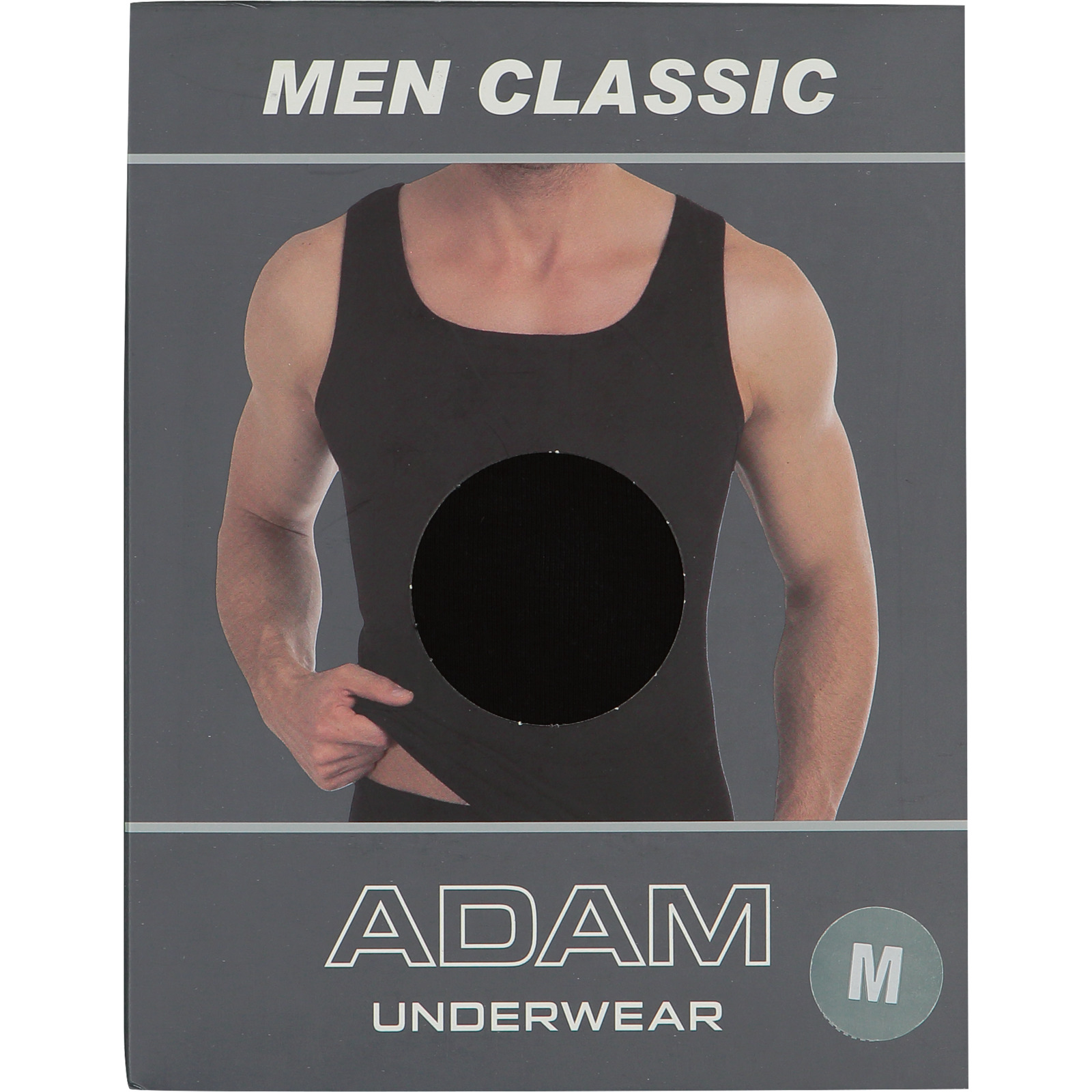 ADAM Herren-Unterhemd, 2 Stück, schwarz S