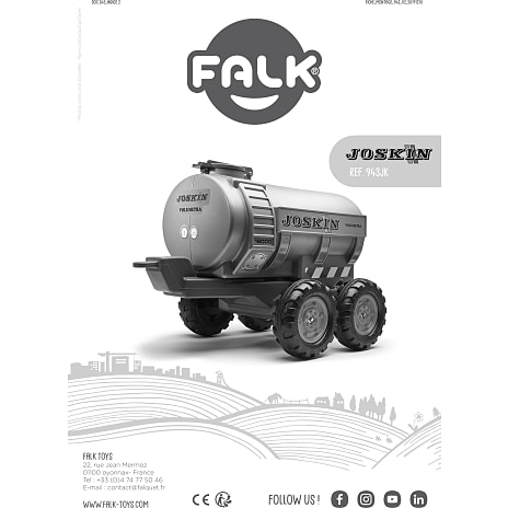 Falk Toys Jostin tankvogn med spreder