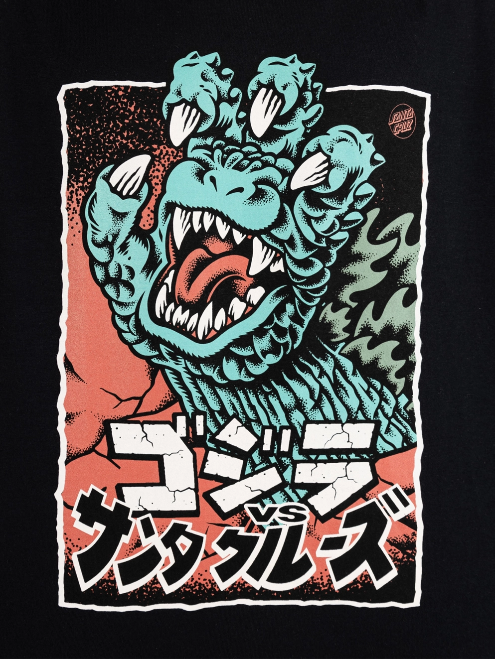 Santa Cruz X Godzilla Hand T-Shirt black