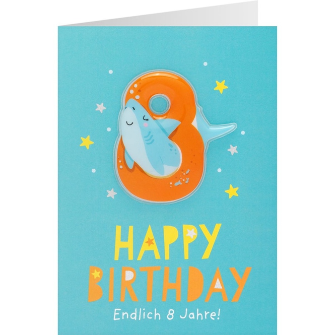Geburtstagskarte - Happy Birthday - Endlich 8 Jahre!