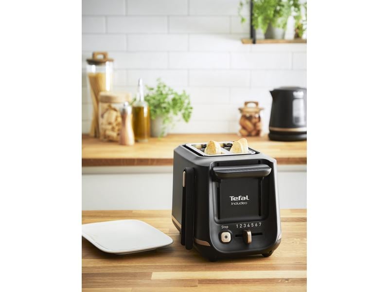 Tefal Toaster Includeo Schwarz Zwei-Schlitz-Toaster