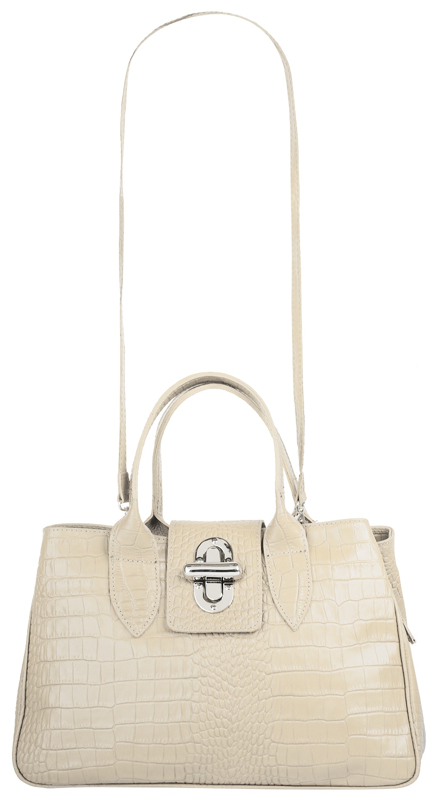 Cluty Henkeltasche echt Leder, Made in Italy