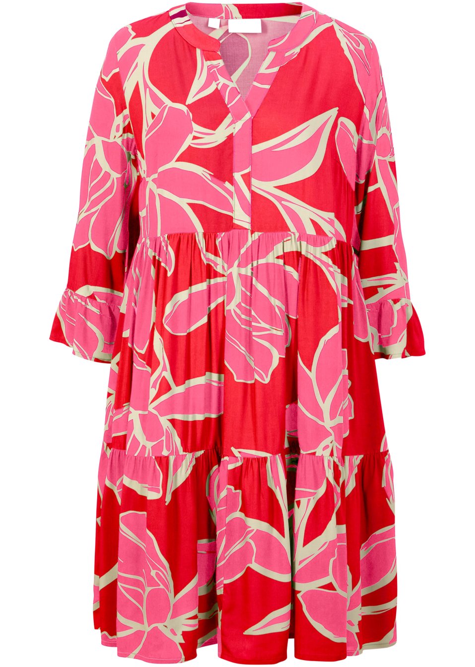 Robe étagée en viscose