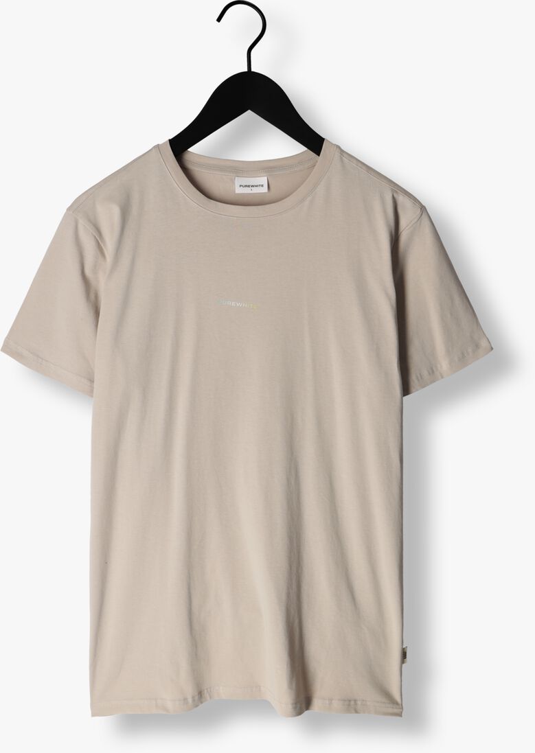 PUREWHITE zand purewhite t-shirt tshirt with small logo on chest and triangle gradient print at back