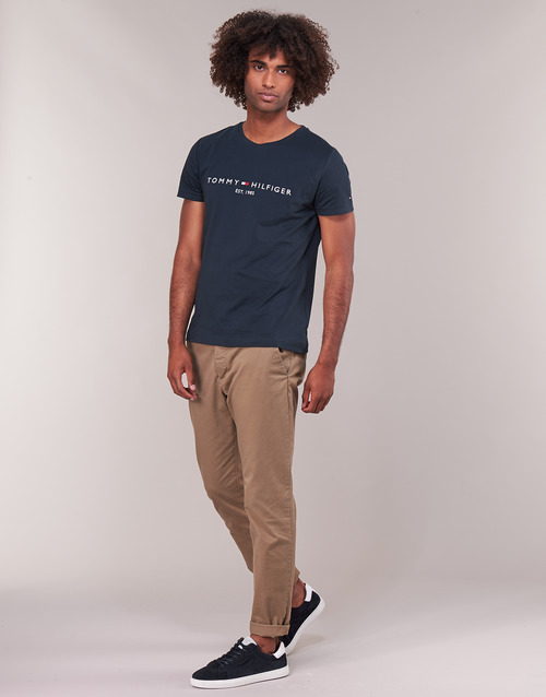 Tommy Hilfiger - TOMMY FLAG HILFIGER TEE - Marine