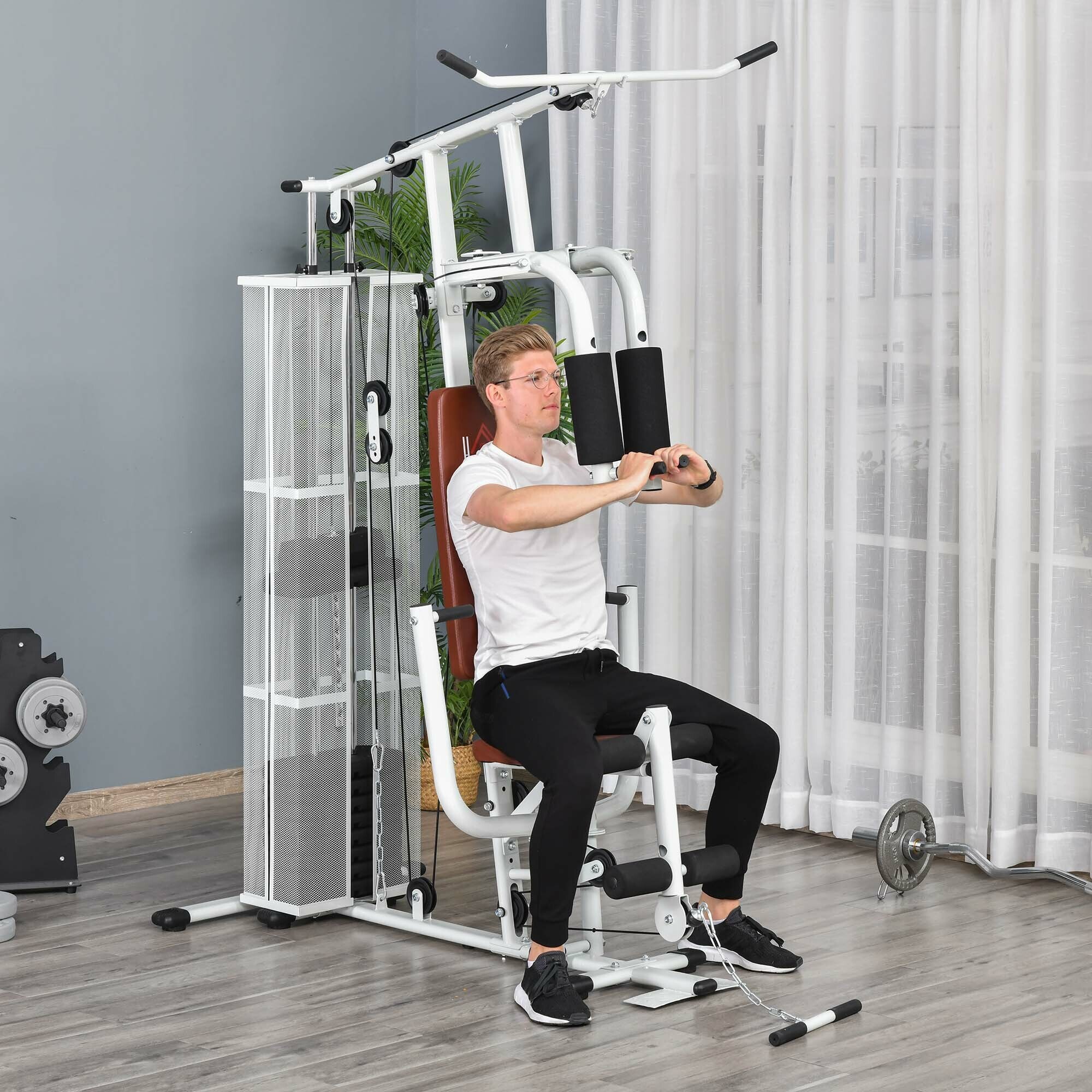 HOMCOM Kraftstation für das Home Gym 150 x 110 x 210 cm (LxBxH)